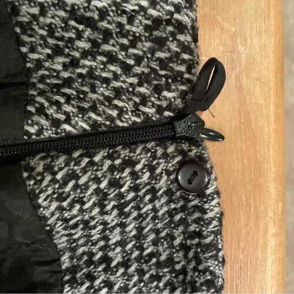 Lafayette 148 New York Grey/black white tweed suit pencil skirt Sz 4 zip jacket - Picture 5 of 10